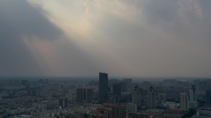 航拍连云港城市延时