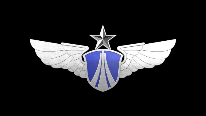 空军 logo 旋转 带通道