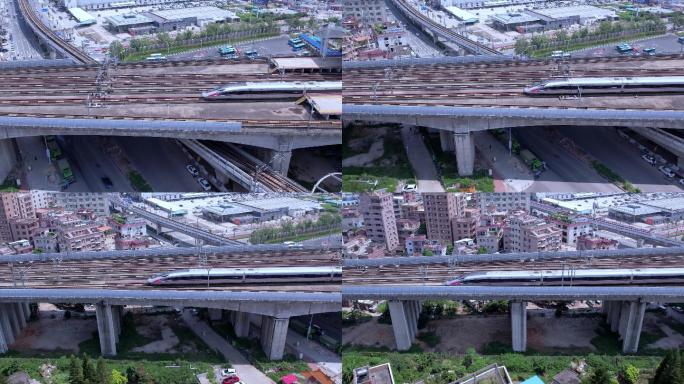 4k复兴号中国虎门高铁站航拍 (4)