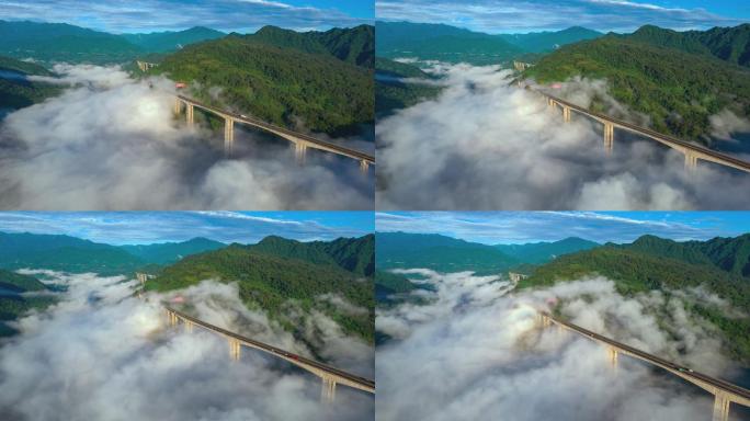 云端上的雅西高速高清云雾延时