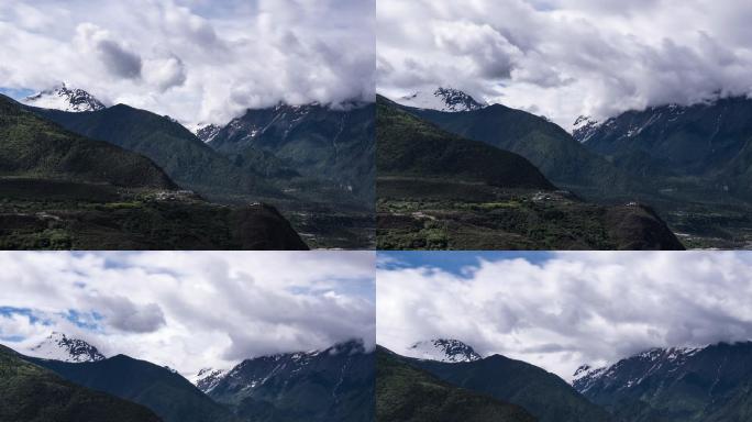 西藏雪山神山 多雄拉延时摄影6k素材