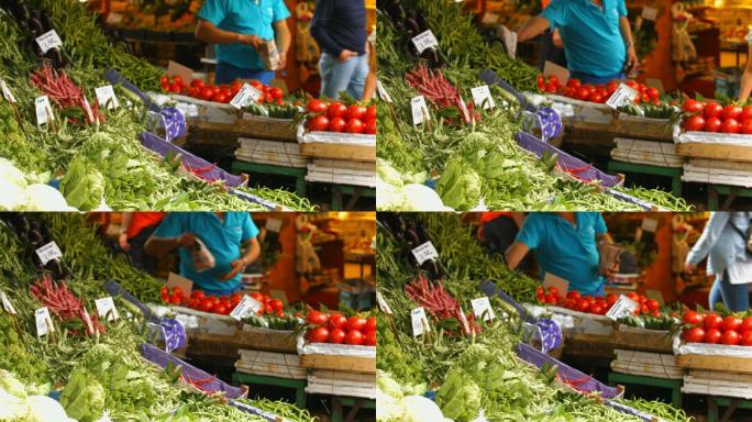 农贸市场的蔬菜