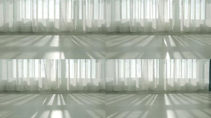 白色透明窗帘高端房地产艺术创意设计光影意