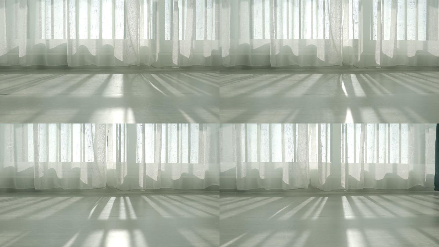 白色透明窗帘高端房地产艺术创意设计光影意