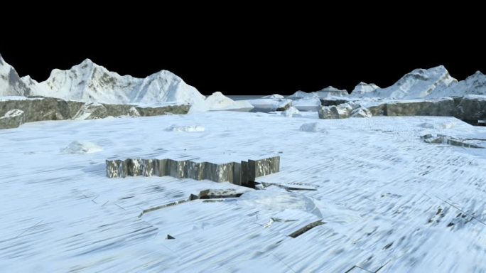 破冰 冰裂动画 南极 北极 爆发