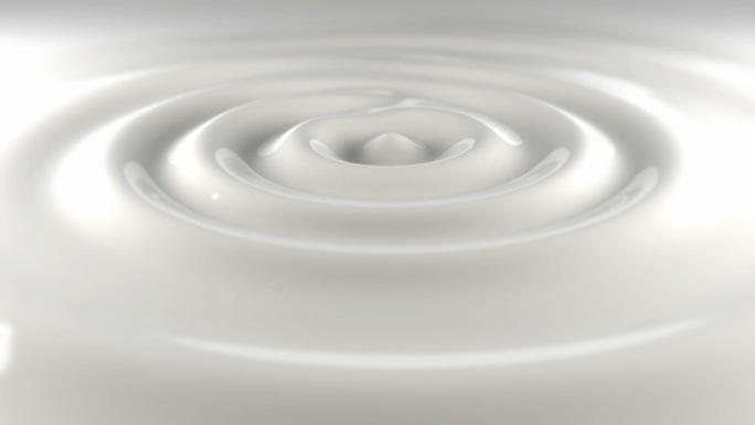 乳白色的表面旋转。牛奶表面的动画。