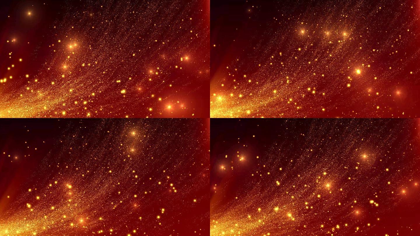 4k金红粒子大气舞台循环