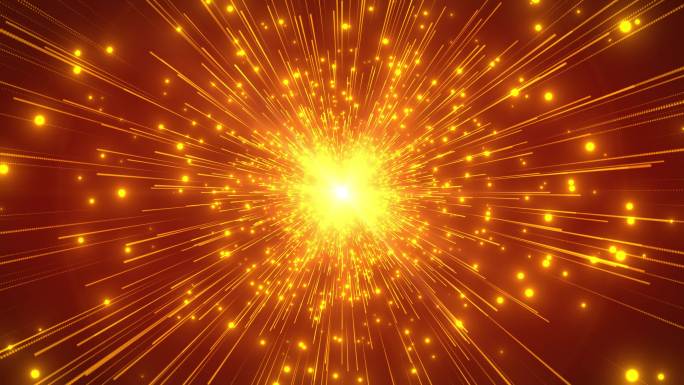 4K金色粒子射线扩散无缝循环