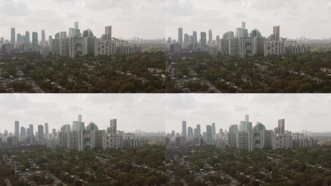 一个普通的城市的空中拍摄。