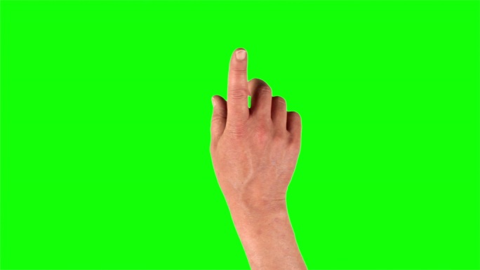绿色屏幕前的手势