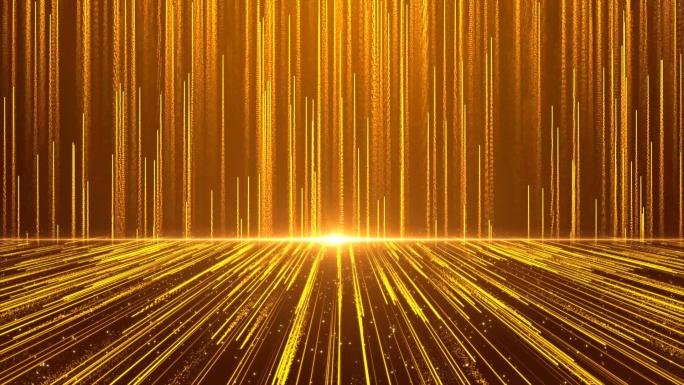 4K金色粒子光线背景视频