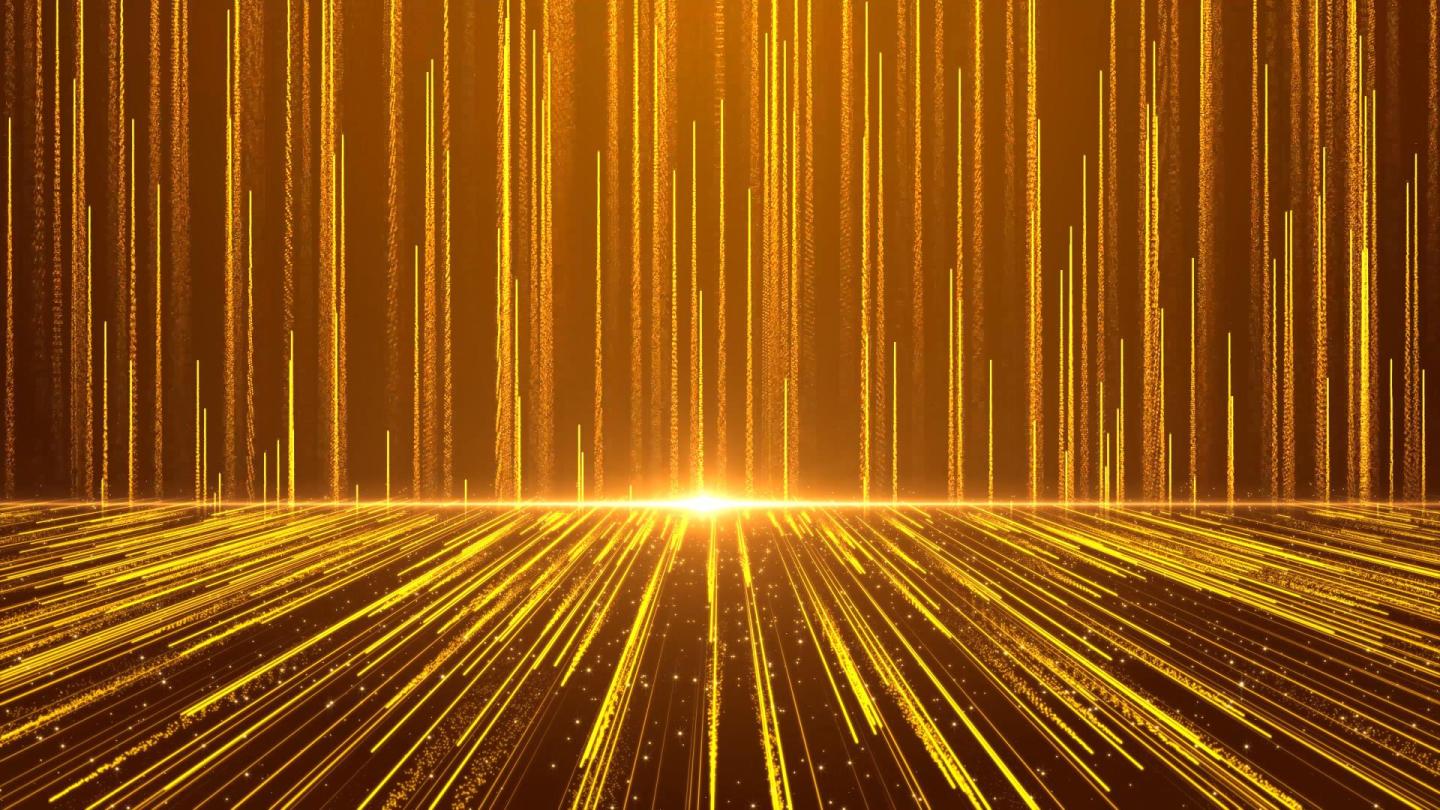 4K金色粒子光线背景视频