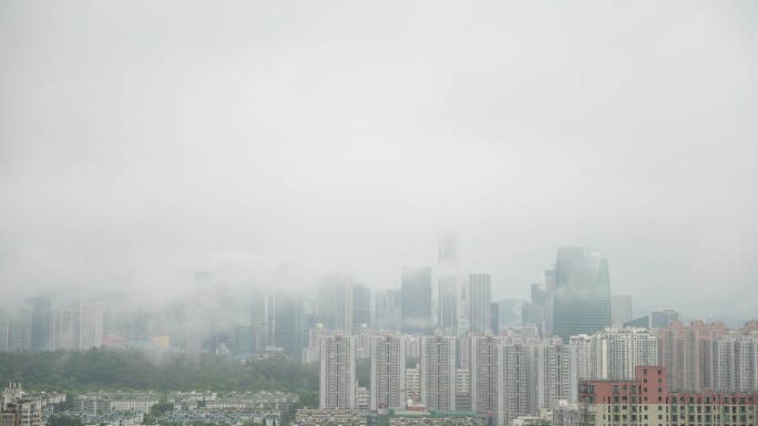 直击暴雨中深圳中心区