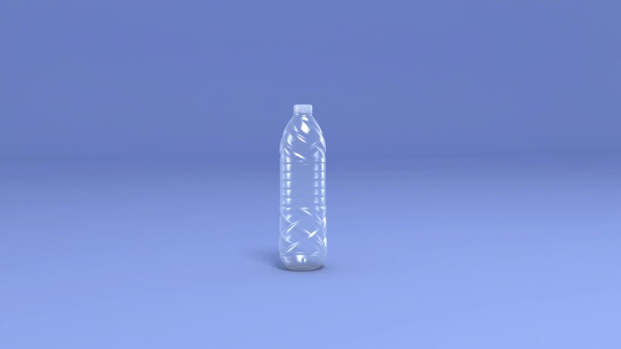 环保公益塑料瓶垃圾桶回收动画