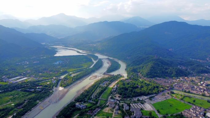 都江堰水利工程全景