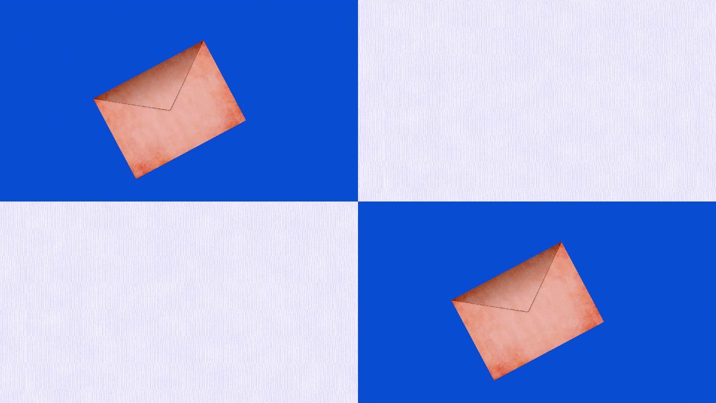 蓝屏邮件邮箱特效白色元素纸张电邮
