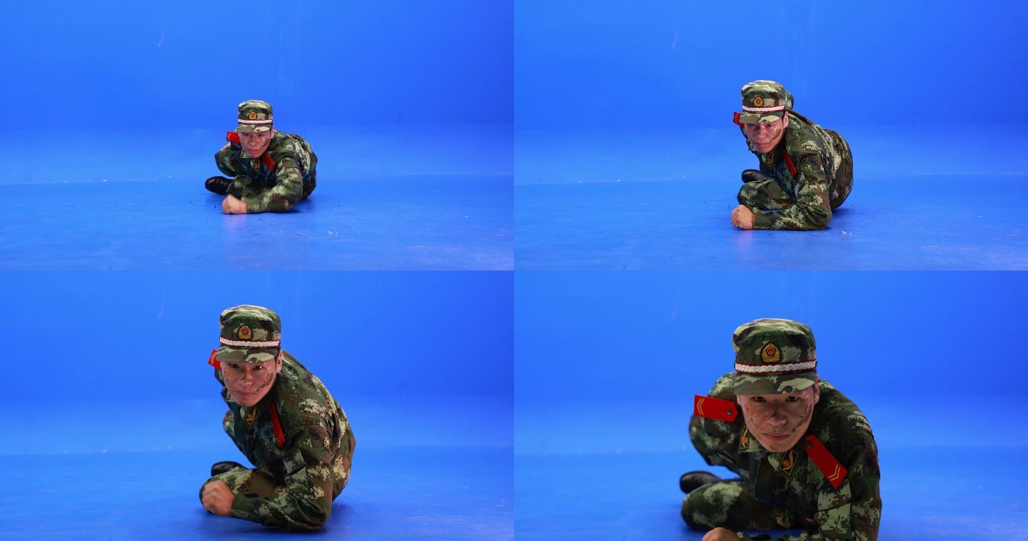 军人匍匐前进_4096x2160_高清视频素材下载(编号:6204131)_影视包装