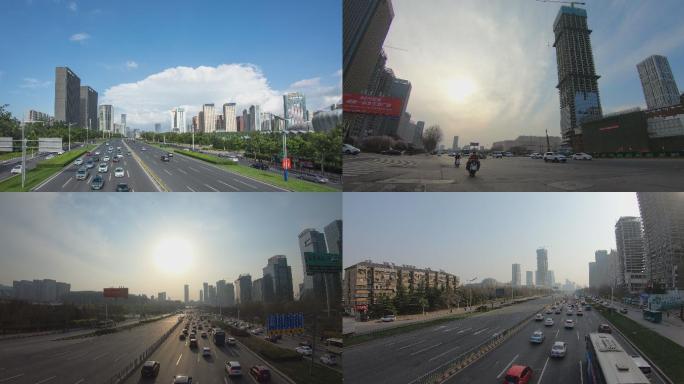 4K济南经十路车流延时