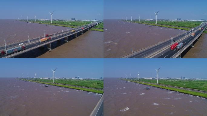 东海大桥车辆实时鸟瞰图