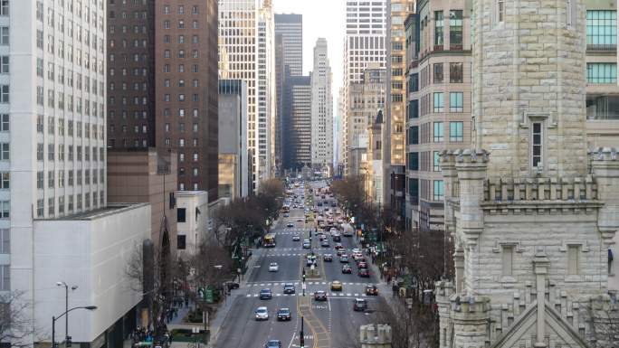 城市交通延时摄影城市生活高速公路出租车