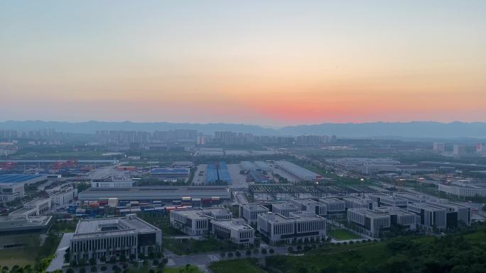 重庆西部现代物流园 日落延时