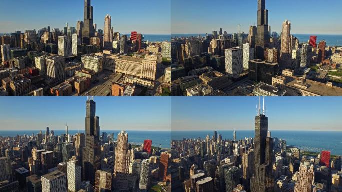 伊利诺伊州芝加哥芝加哥城市航拍国外城市高