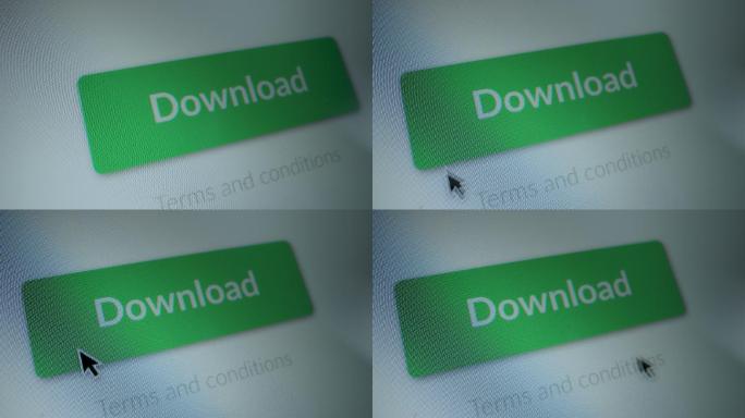 光标点击网站显示的绿色“下载”按钮