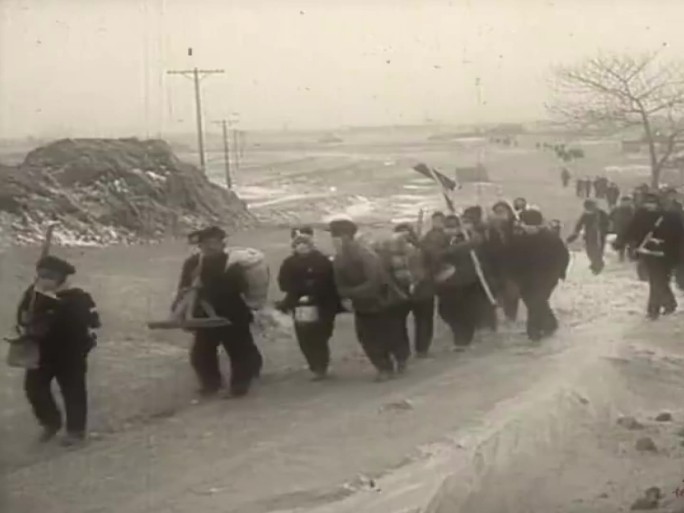 60年代河南兰考县人们劳动视频