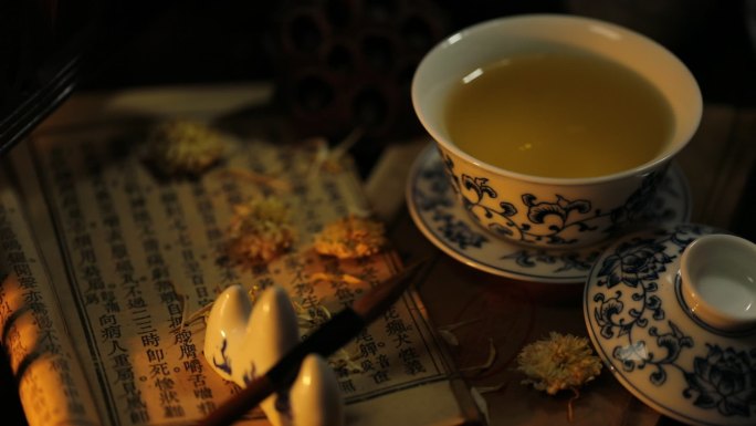 中国茶文化古籍毛笔花茶茶叶