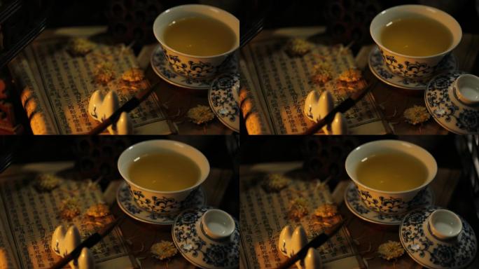 中国茶文化古籍毛笔花茶茶叶