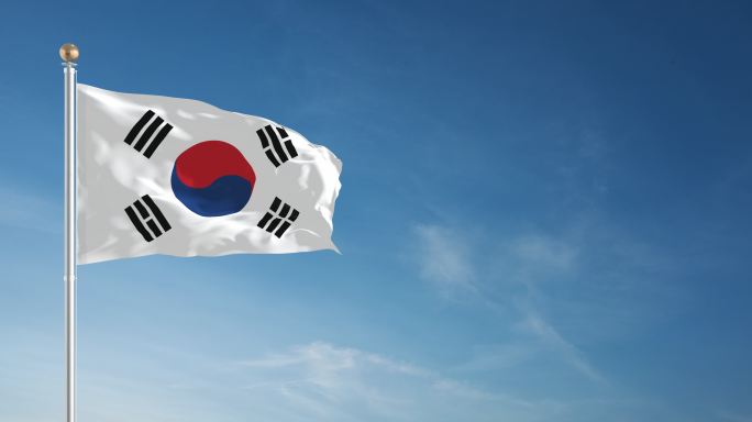 韩国国旗可循环背景