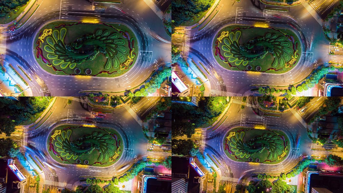 南京鼓楼转盘夜景