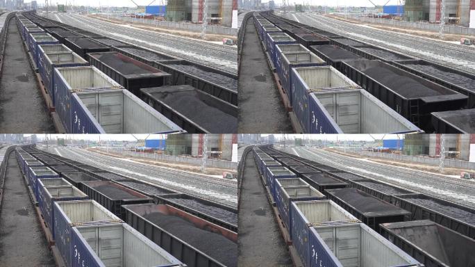 铁路煤炭运输列车延时摄影