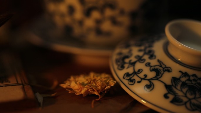 中国茶文化复古唯美特写