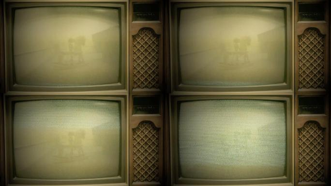 老式电视屏幕背景