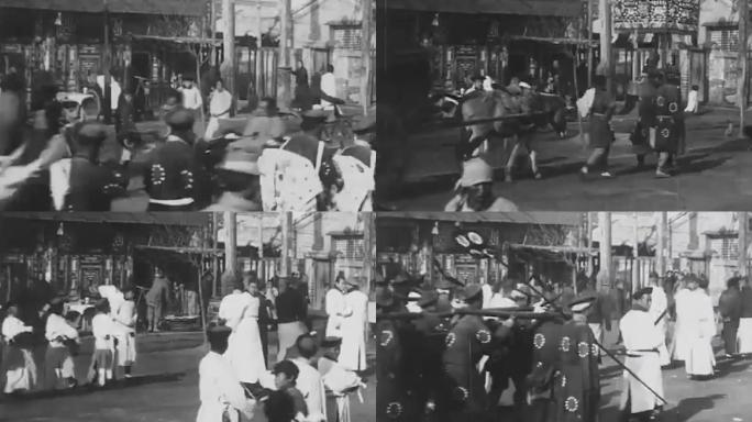 20世纪初北京 抬轿子