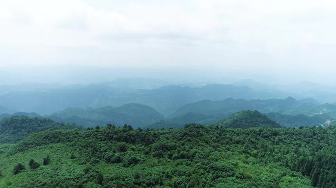 航拍大气巍峨宏伟大山山脉