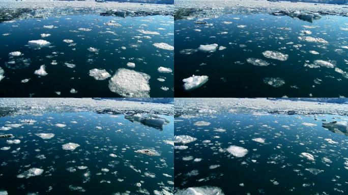 融化的冰川温室效应全球变暖环保