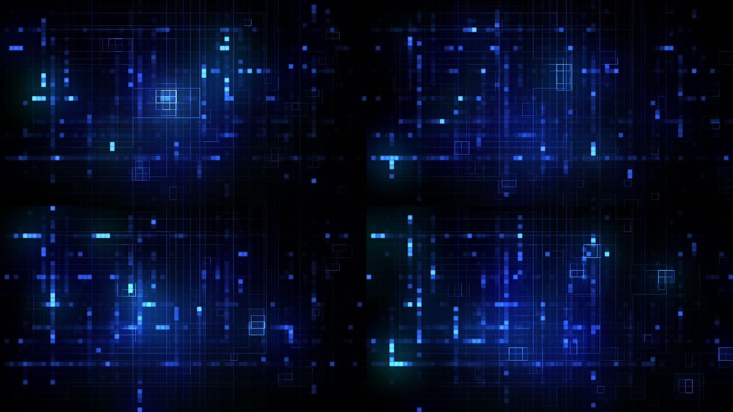 蓝色抽象背景网格数字化信息化大数据智能化