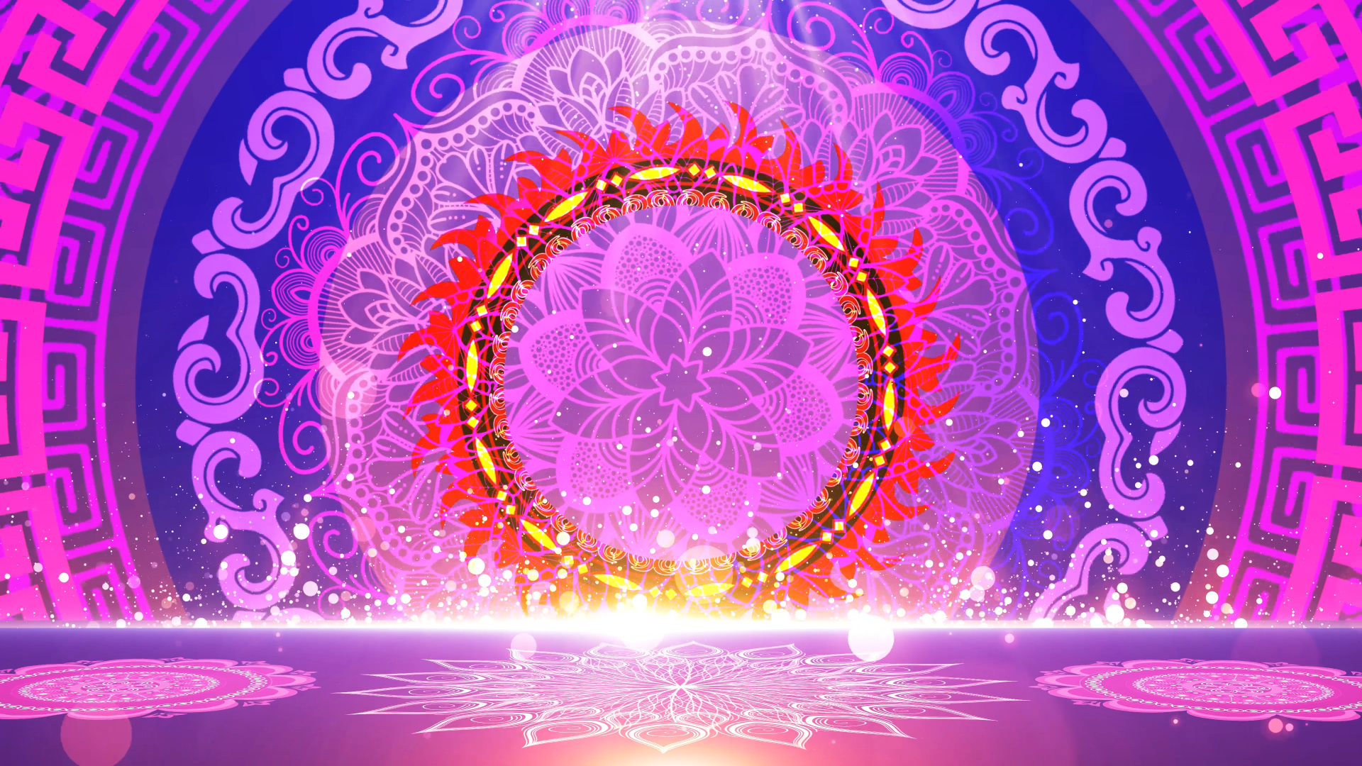 4k中国风少数民花纹族歌曲舞蹈视频背景