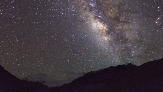 珠峰大本营延时星空