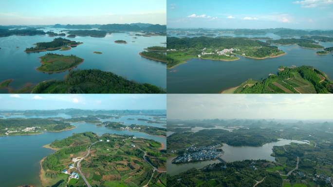 绿水青山贵阳红枫湖湖泊湖水