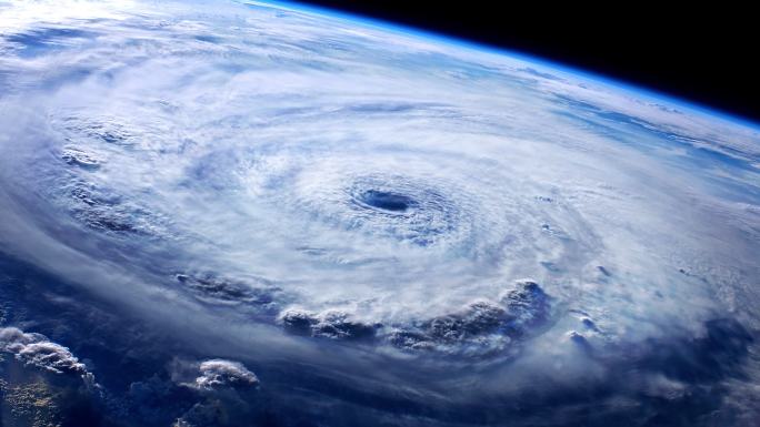 从轨道上看飓风