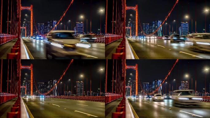【延时摄影】-鹦鹉洲大桥桥面