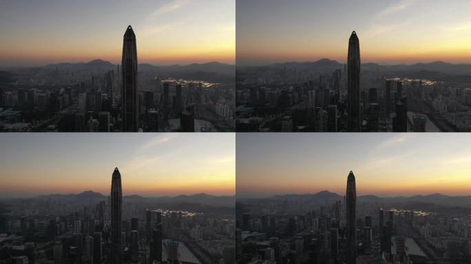 4K原创航拍：晨曦中的深圳最高楼