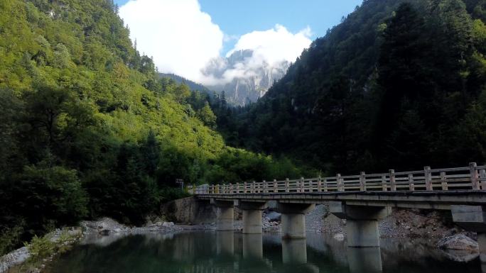 官鹅沟峡谷天池大桥森林旅游宕昌延时