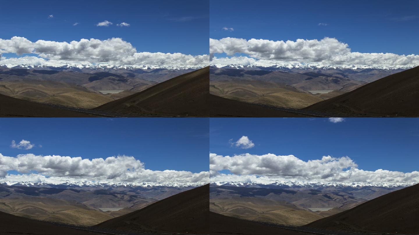 西藏雪山云层延时