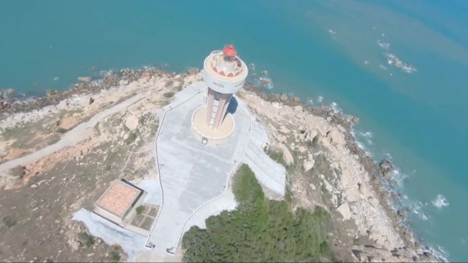 南澳岛灯塔穿越机航拍