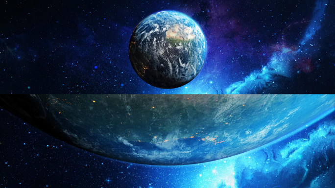 科技感行星地球旋转背景视频素材