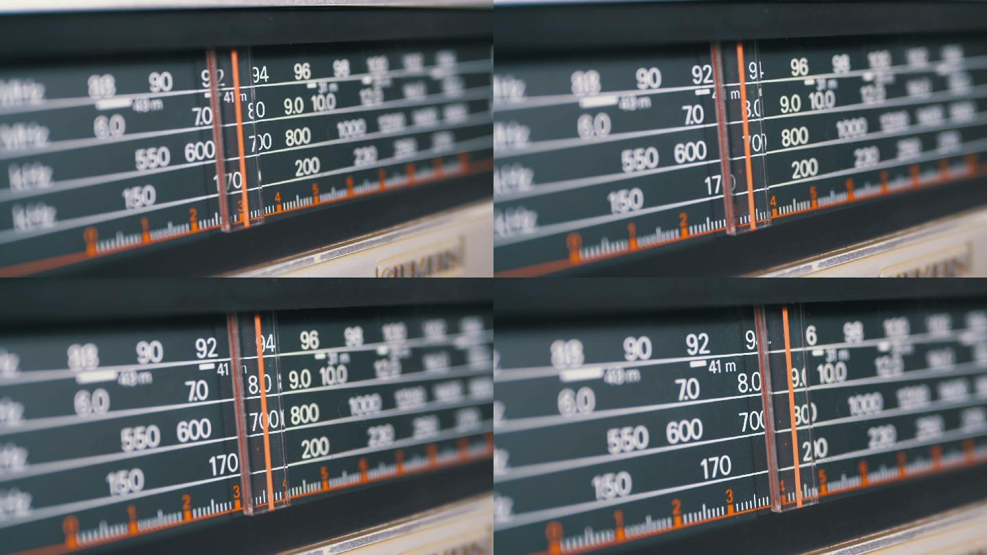 在老式收音机上调整无线电频率